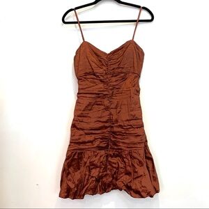 Bronze ruched dress BCBG MaxAzria